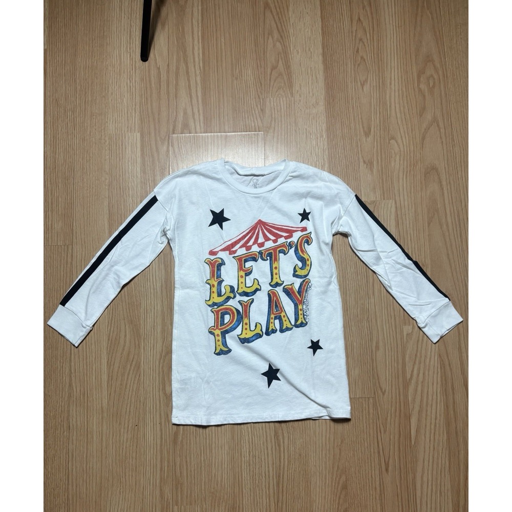 Lauren Moshi Kids Long Sleeve Graphic Tee Let's Play Size 6 Circus Theme